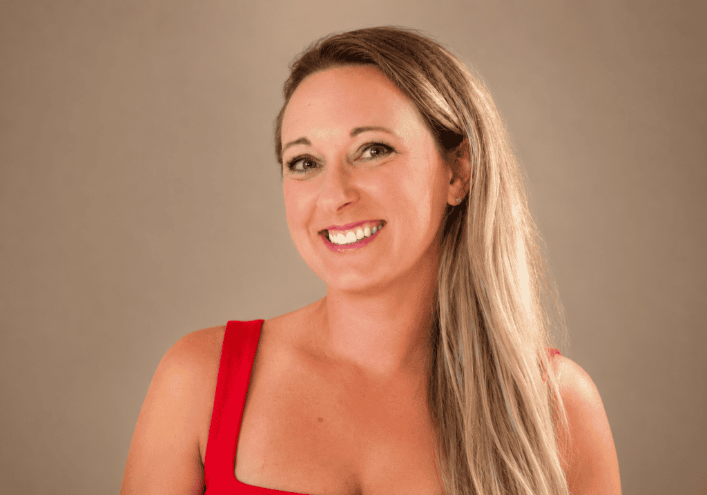 Tabetha Klein - a woman with long blonde hair in a red top for Making ILM Home.