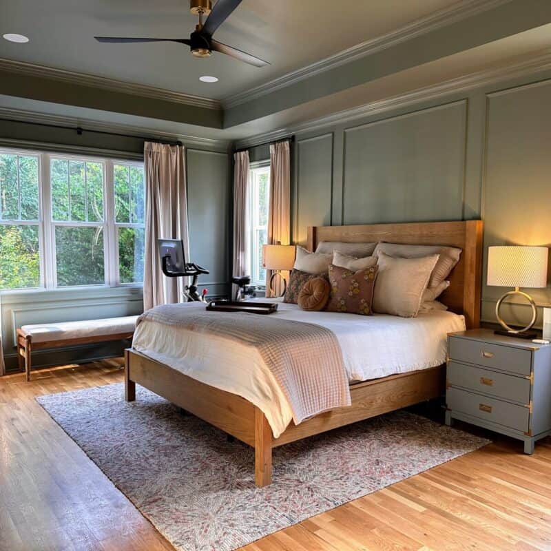 Our Primary Bedroom Makeover: Picture-Frame Molding, Moody Green Walls and a Closet That Finally Works